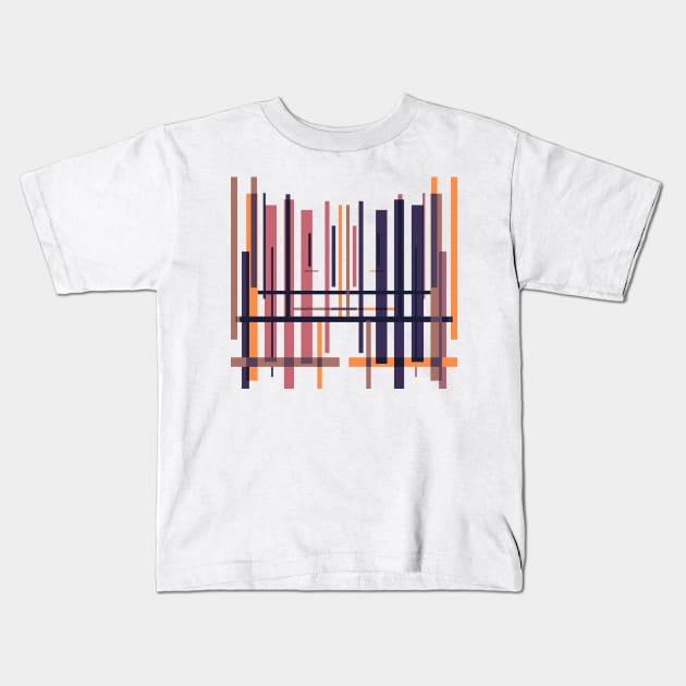 Geometric pattern Violet abstract Kids T-Shirt by soycarola